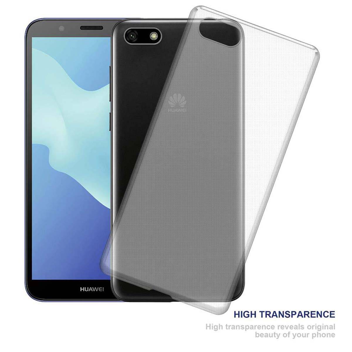 Cadorabo Hülle für Honor 7S / Huawei Y5 2018 Schutz Hülle in Pink Schutzhülle TPU Silikon Cover Etui Case