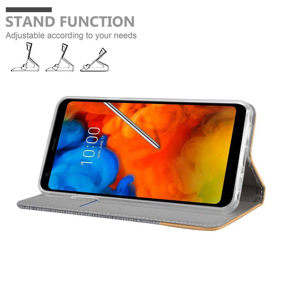 Cadorabo Hülle für LG Q STYLUS Schutzhülle in Grau Handy Hülle Etui Book Case Cover