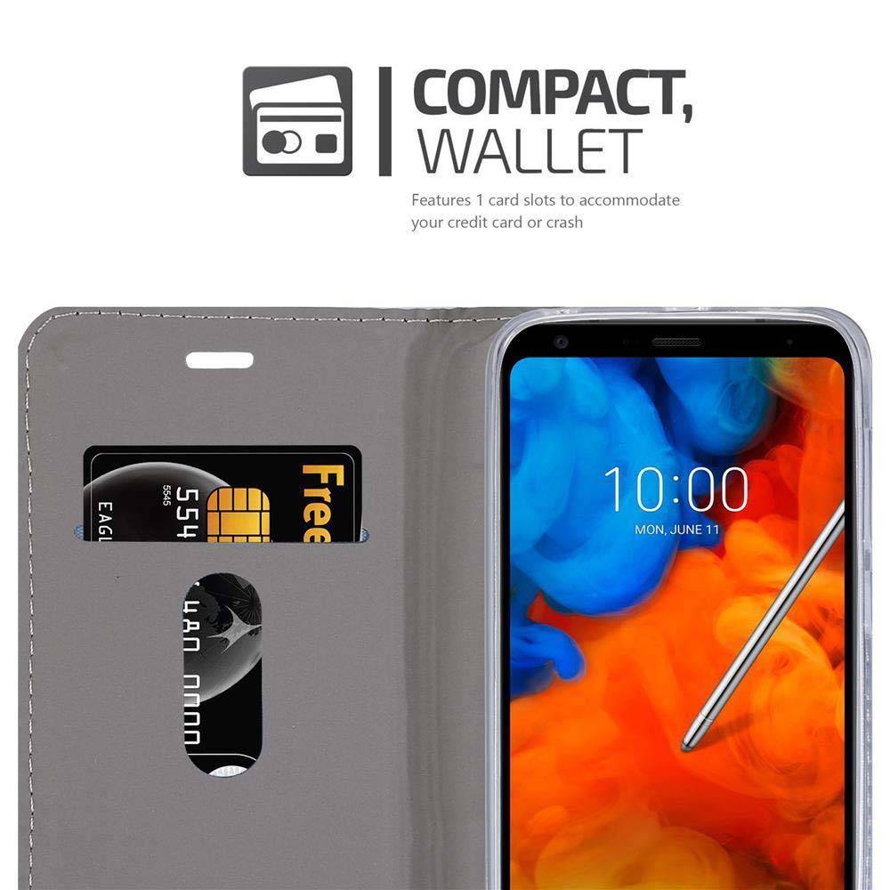 Cadorabo Hülle für LG Q STYLUS Schutzhülle in Grau Handy Hülle Etui Book Case Cover