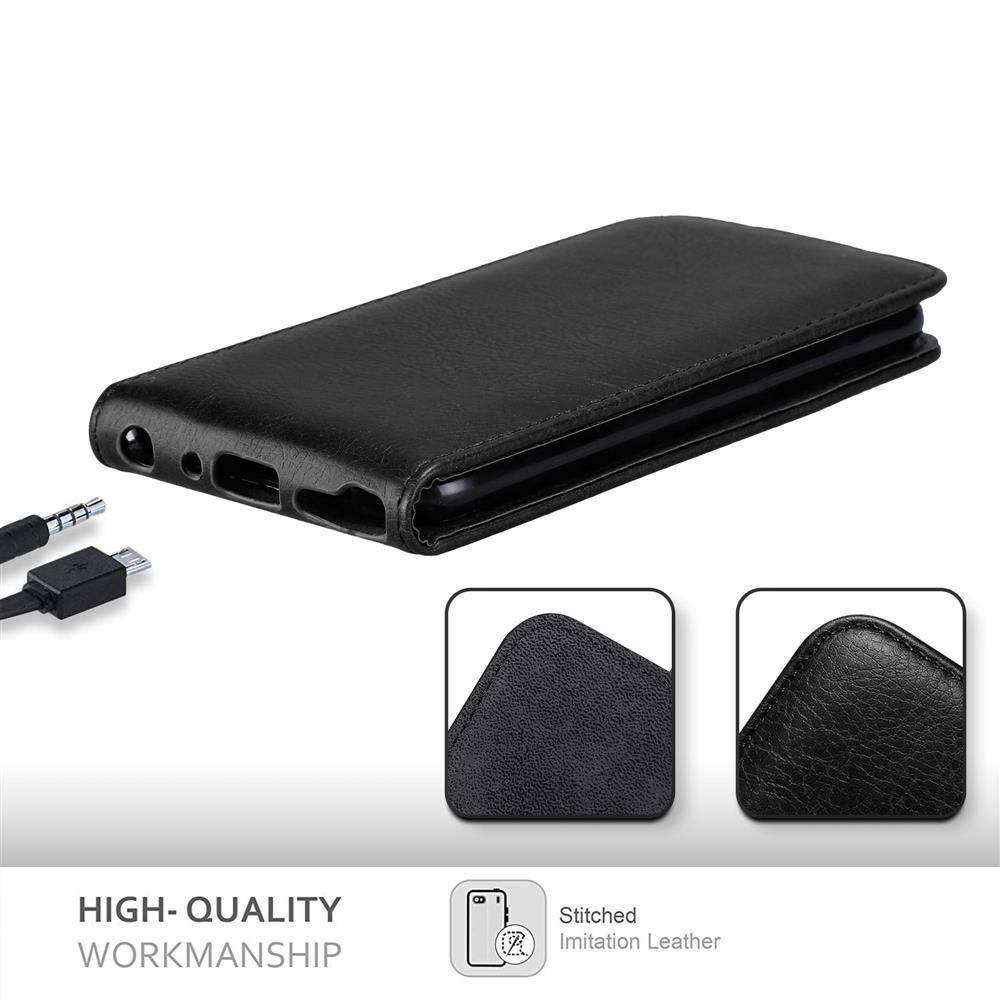 Cadorabo Hülle für LG Q STYLUS Schutz Hülle in Schwarz Flip Etui Handyhülle Case Cover