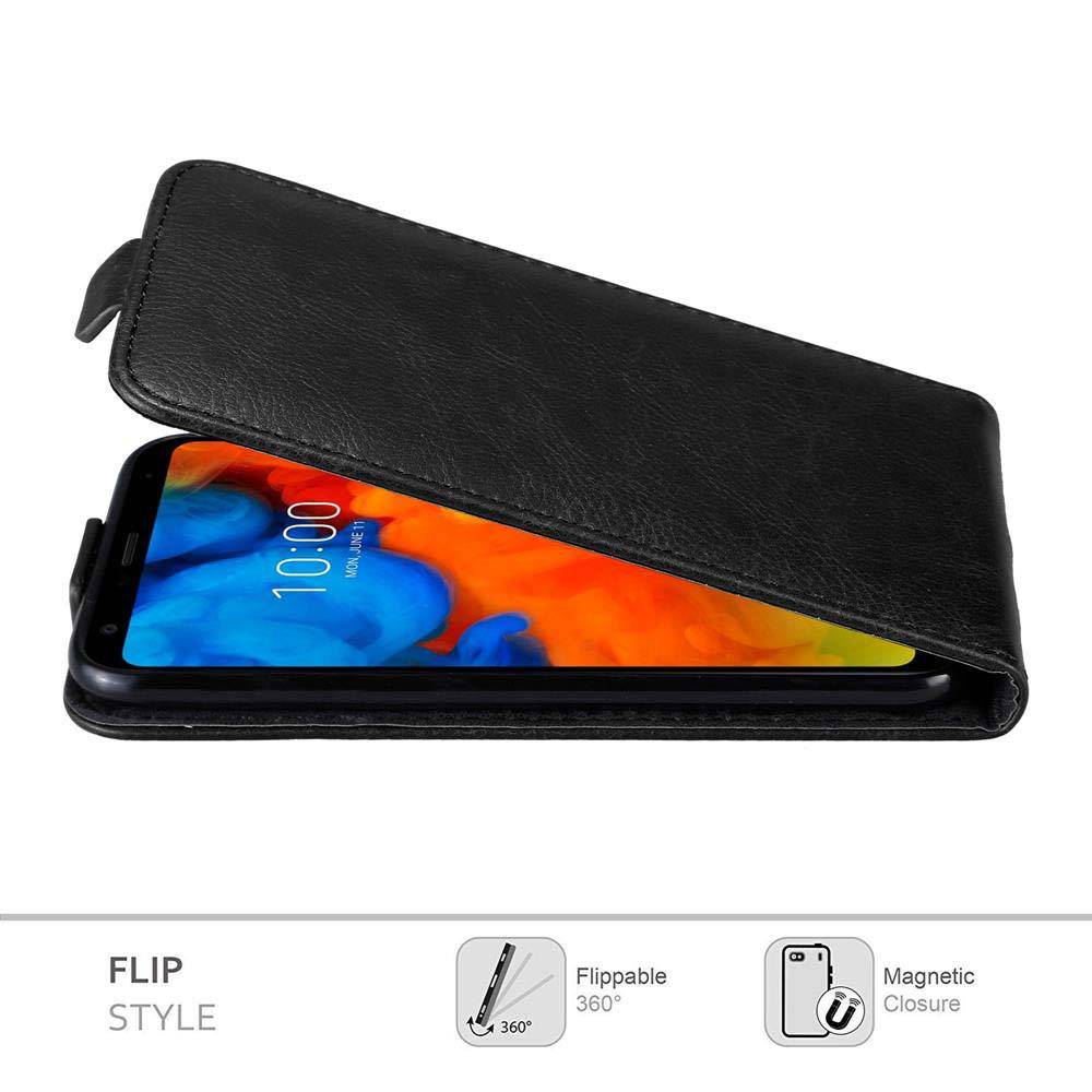 Cadorabo Hülle für LG Q STYLUS Schutz Hülle in Schwarz Flip Etui Handyhülle Case Cover
