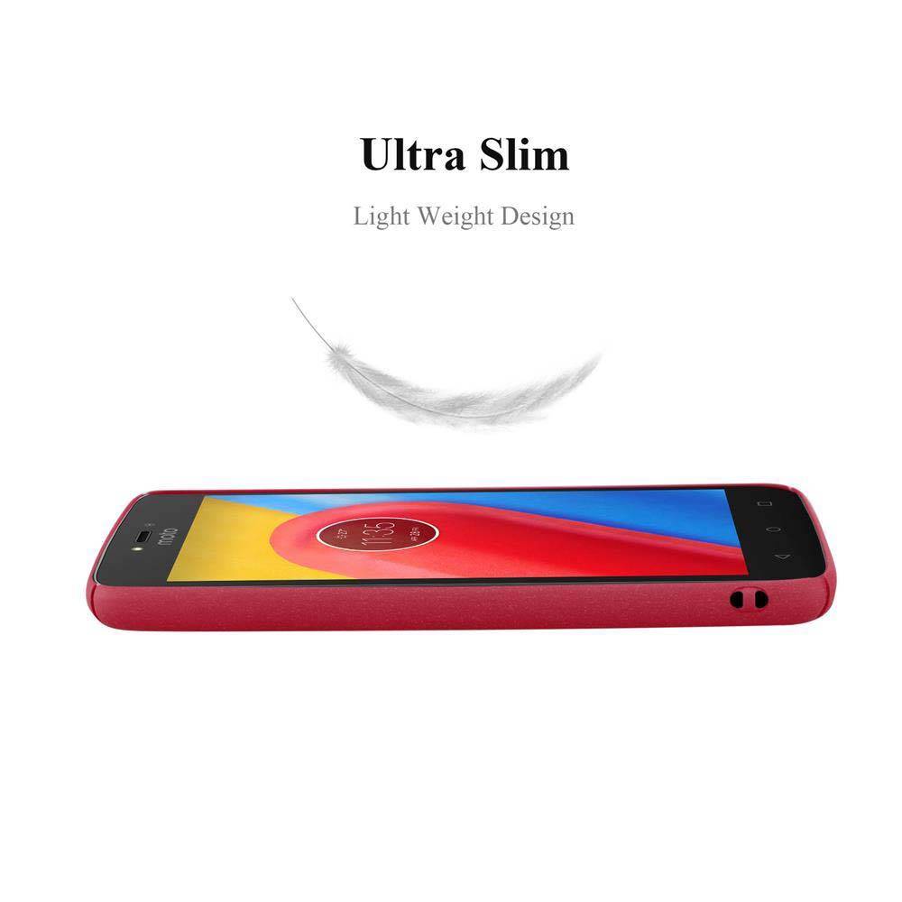 Cadorabo Schutzhülle für Motorola MOTO C Hülle in Rot Etui Hard Case Handyhülle Cover