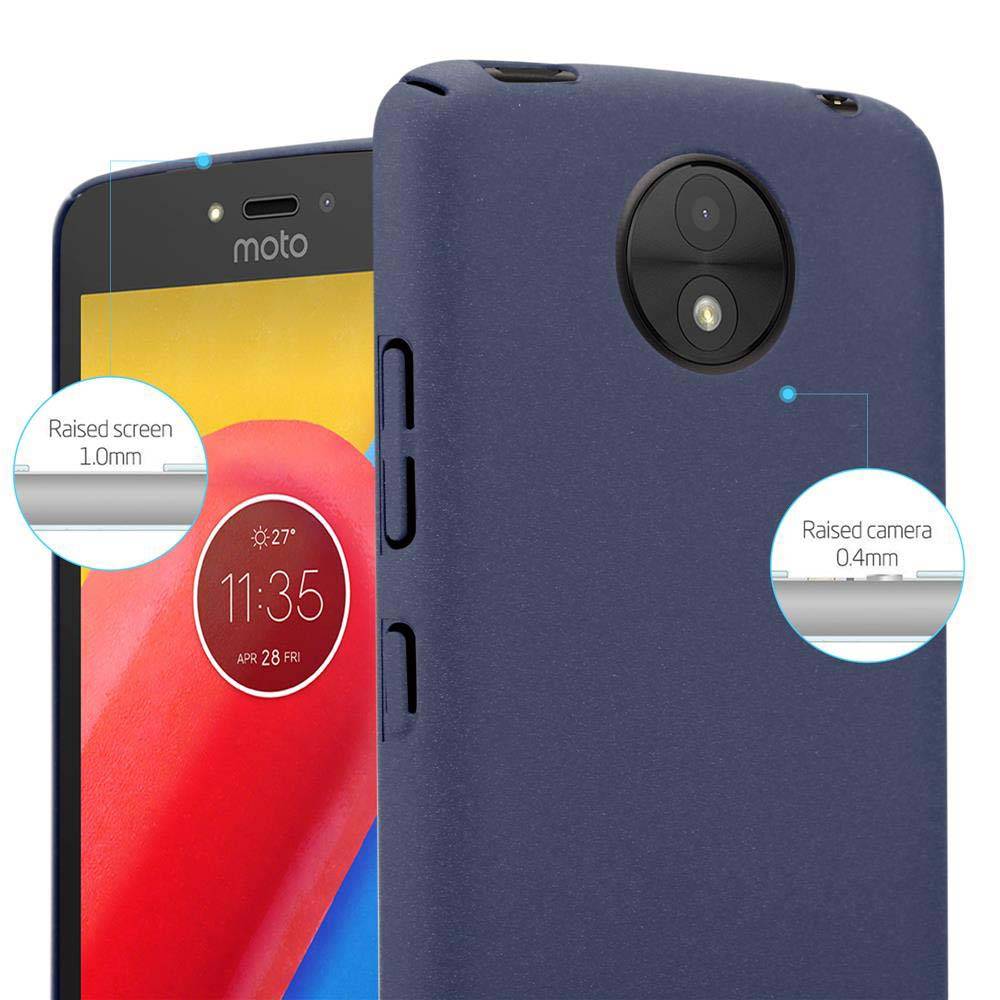 Cadorabo Schutzhülle für Motorola MOTO C PLUS Hülle in Blau Etui Hard Case Handyhülle Cover