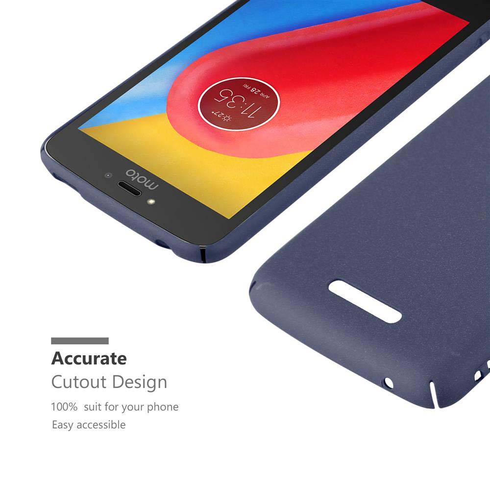 Cadorabo Schutzhülle für Motorola MOTO C PLUS Hülle in Blau Etui Hard Case Handyhülle Cover