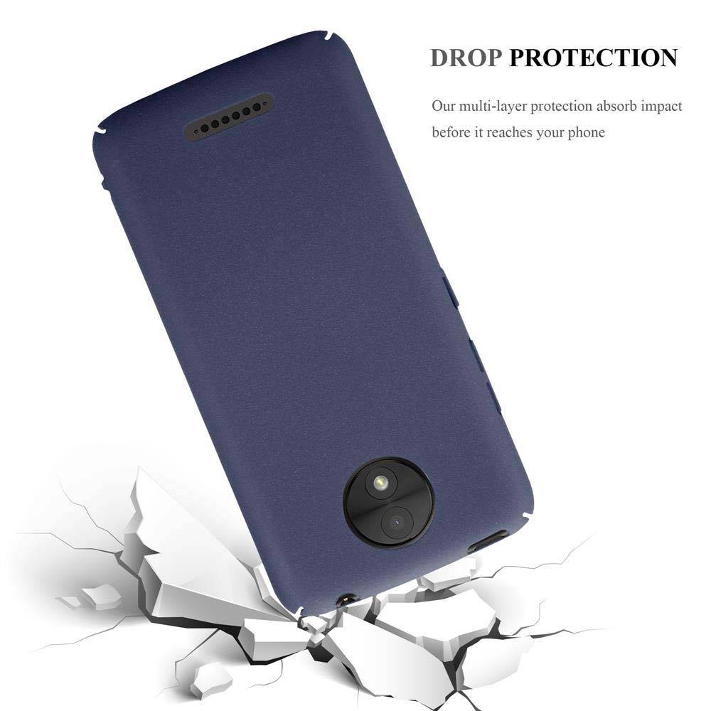 Cadorabo Schutzhülle für Motorola MOTO C PLUS Hülle in Blau Etui Hard Case Handyhülle Cover