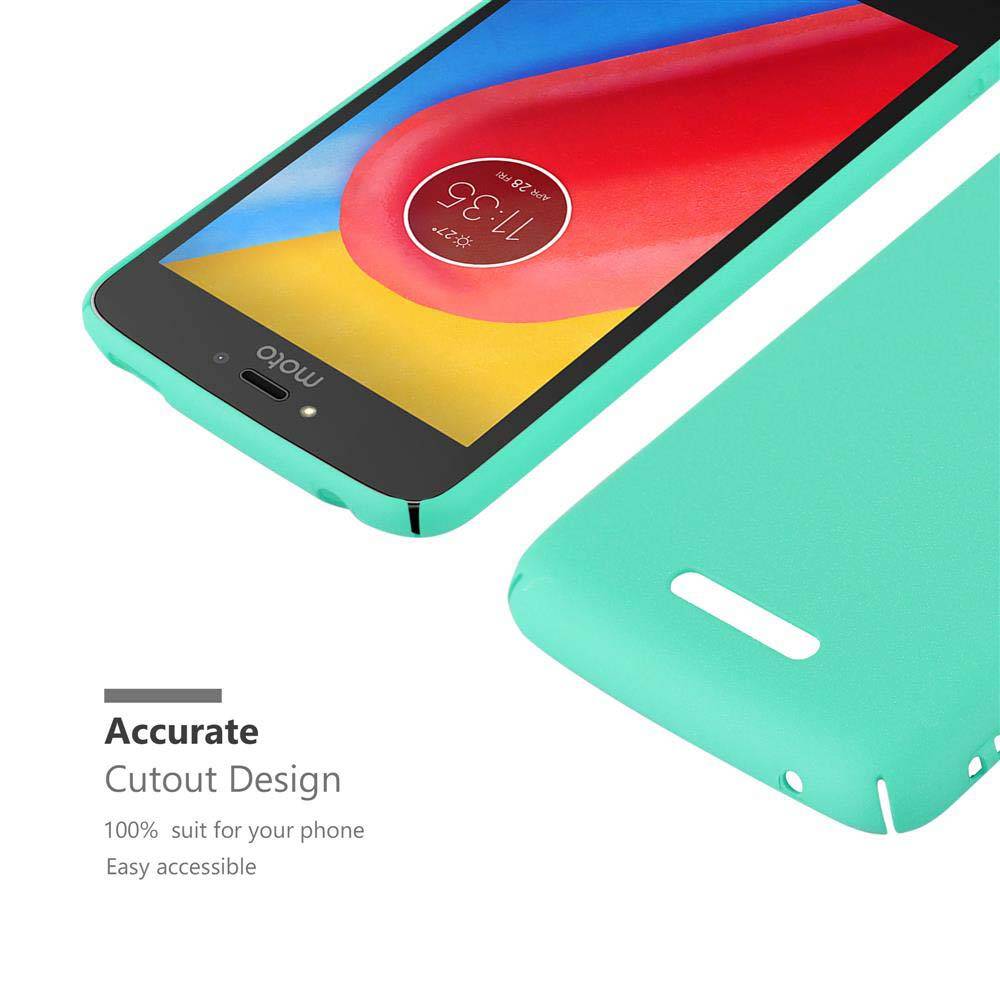 Cadorabo Schutzhülle für Motorola MOTO C PLUS Hülle in Grün Etui Hard Case Handyhülle Cover