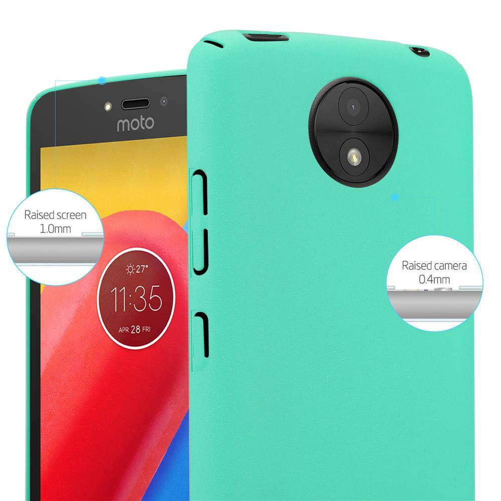 Cadorabo Schutzhülle für Motorola MOTO C PLUS Hülle in Grün Etui Hard Case Handyhülle Cover
