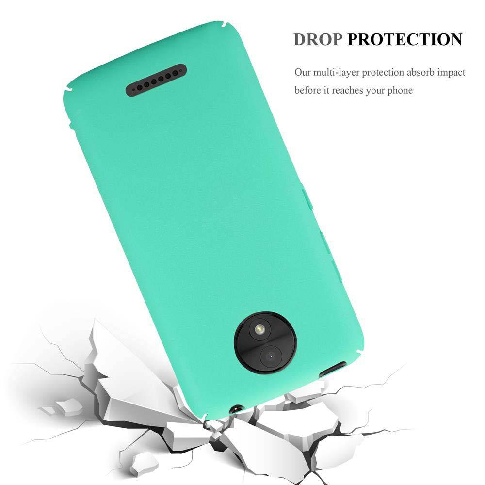 Cadorabo Schutzhülle für Motorola MOTO C PLUS Hülle in Grün Etui Hard Case Handyhülle Cover