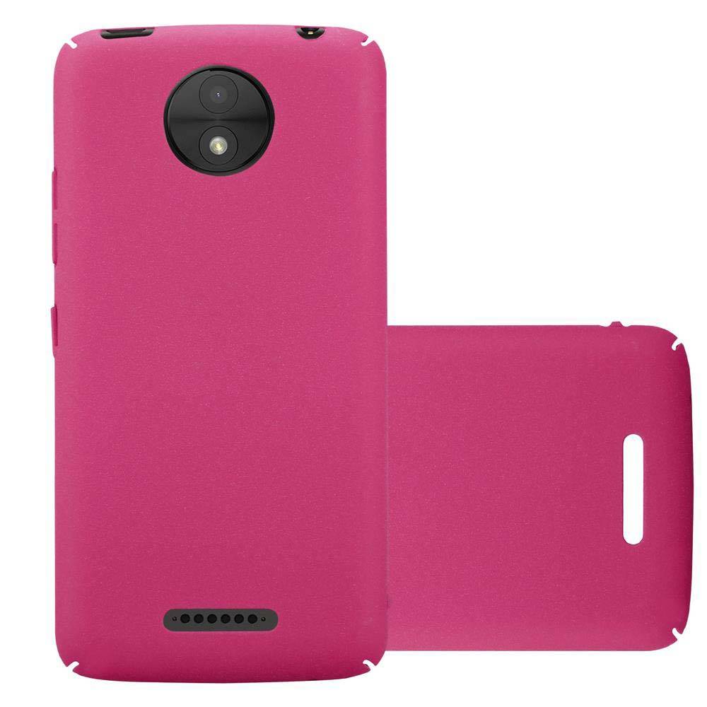 Cadorabo Schutzhülle für Motorola MOTO C PLUS Hülle in Pink Etui Hard Case Handyhülle Cover