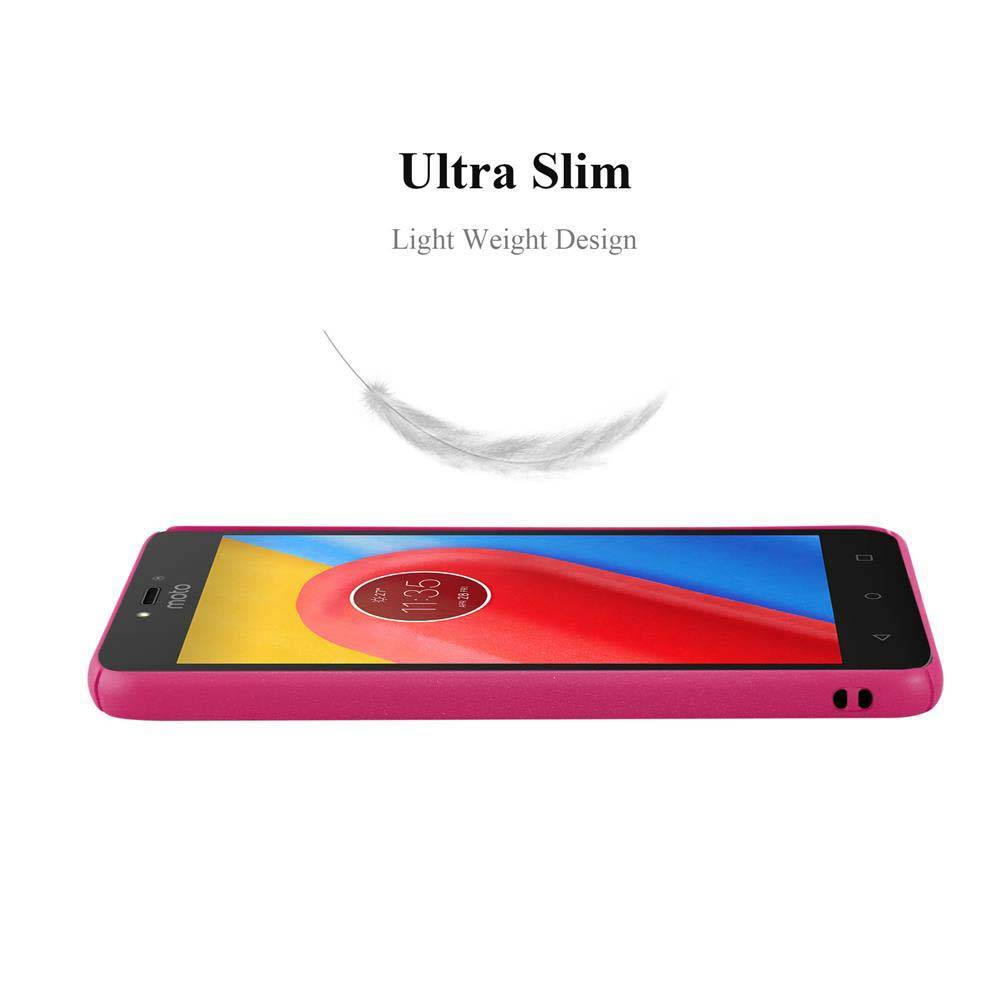 Cadorabo Schutzhülle für Motorola MOTO C PLUS Hülle in Pink Etui Hard Case Handyhülle Cover