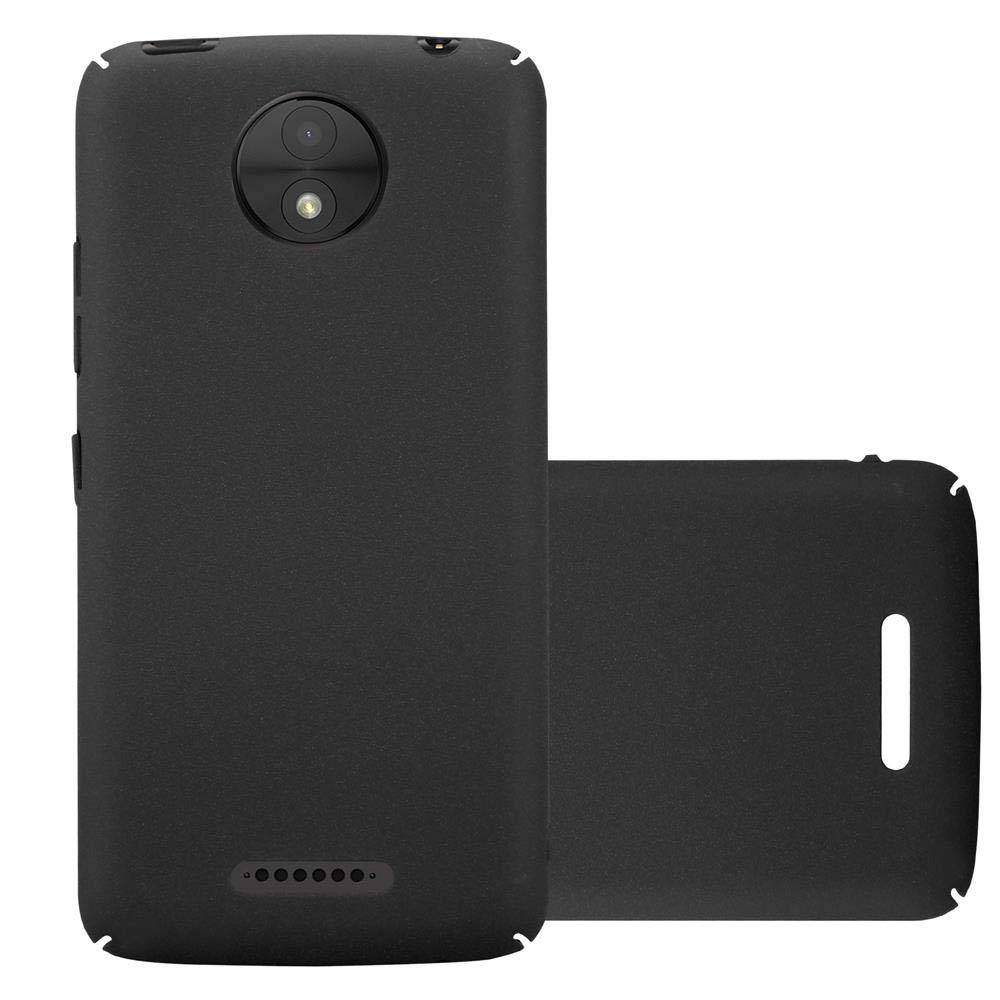 Cadorabo Schutzhülle für Motorola MOTO C PLUS Hülle in Schwarz Etui Hard Case Handyhülle Cover