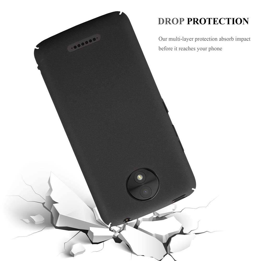 Cadorabo Schutzhülle für Motorola MOTO C PLUS Hülle in Schwarz Etui Hard Case Handyhülle Cover