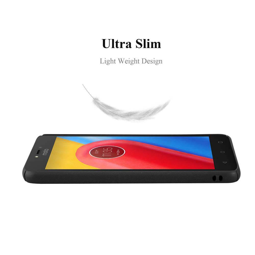 Cadorabo Schutzhülle für Motorola MOTO C PLUS Hülle in Schwarz Etui Hard Case Handyhülle Cover