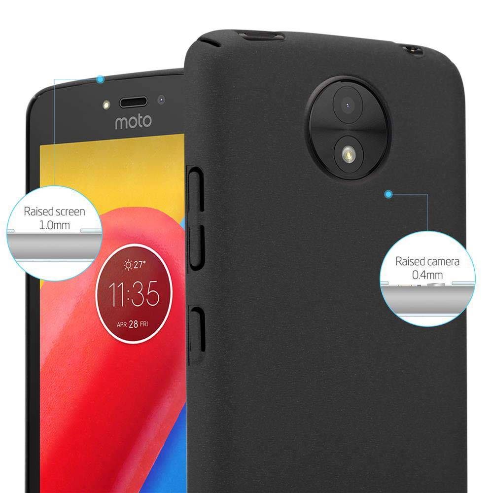 Cadorabo Schutzhülle für Motorola MOTO C PLUS Hülle in Schwarz Etui Hard Case Handyhülle Cover