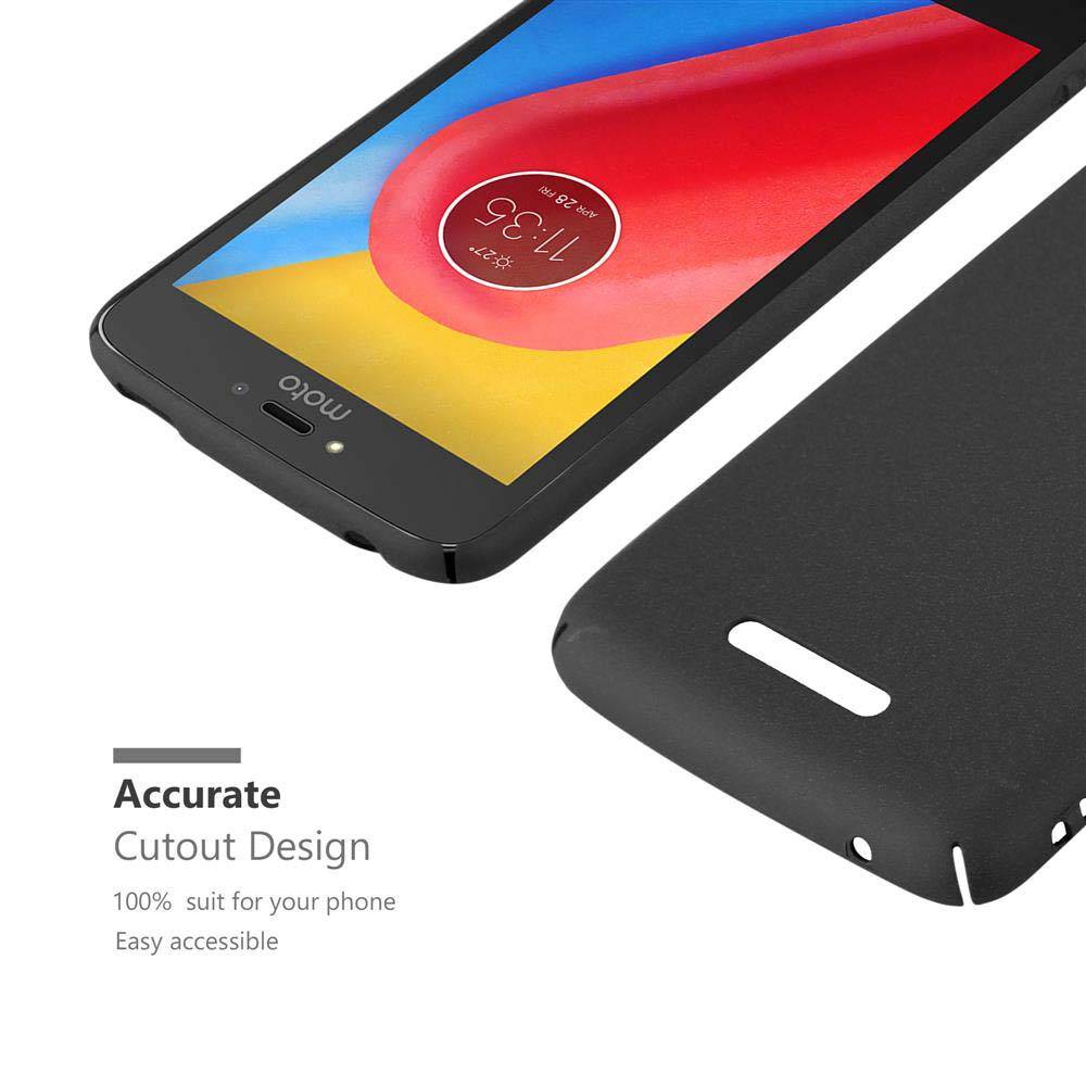 Cadorabo Schutzhülle für Motorola MOTO C PLUS Hülle in Schwarz Etui Hard Case Handyhülle Cover