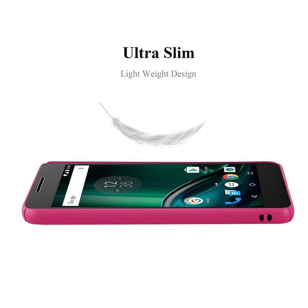Cadorabo Schutzhülle für Motorola MOTO G4 PLAY Hülle in Pink Etui Hard Case Handyhülle Cover