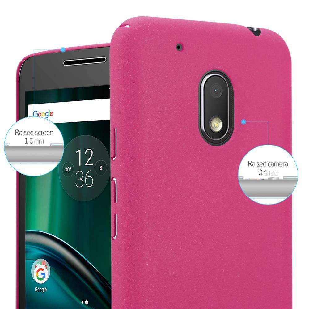 Cadorabo Schutzhülle für Motorola MOTO G4 PLAY Hülle in Pink Etui Hard Case Handyhülle Cover
