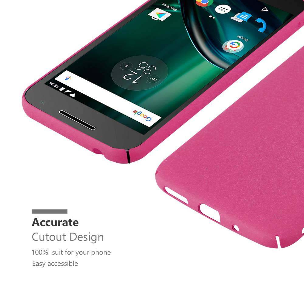 Cadorabo Schutzhülle für Motorola MOTO G4 PLAY Hülle in Pink Etui Hard Case Handyhülle Cover