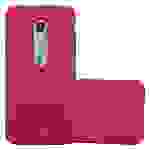 Cadorabo Schutzhülle für Motorola MOTO X PLAY Hülle in Rot Etui Hard Case Handyhülle Cover