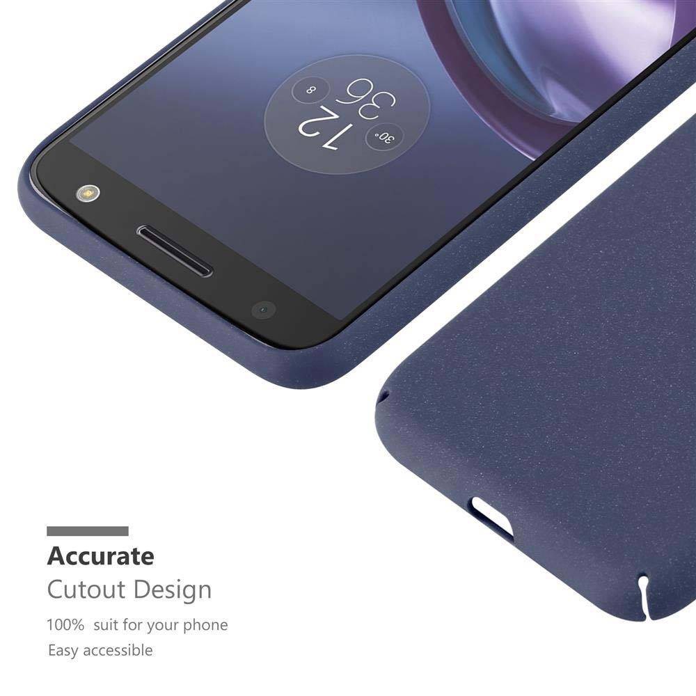 Cadorabo Schutzhülle für Motorola MOTO Z Hülle in Blau Etui Hard Case Handyhülle Cover