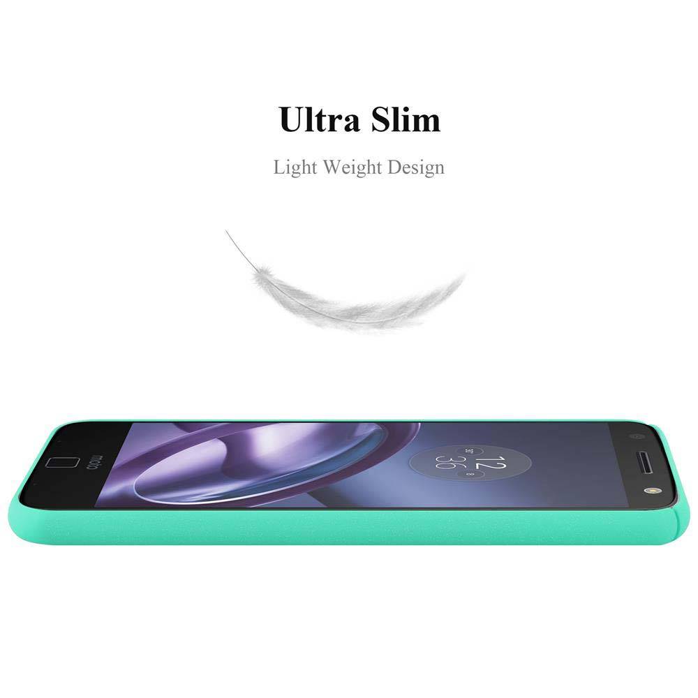 Cadorabo Schutzhülle für Motorola MOTO Z Hülle in Grün Etui Hard Case Handyhülle Cover