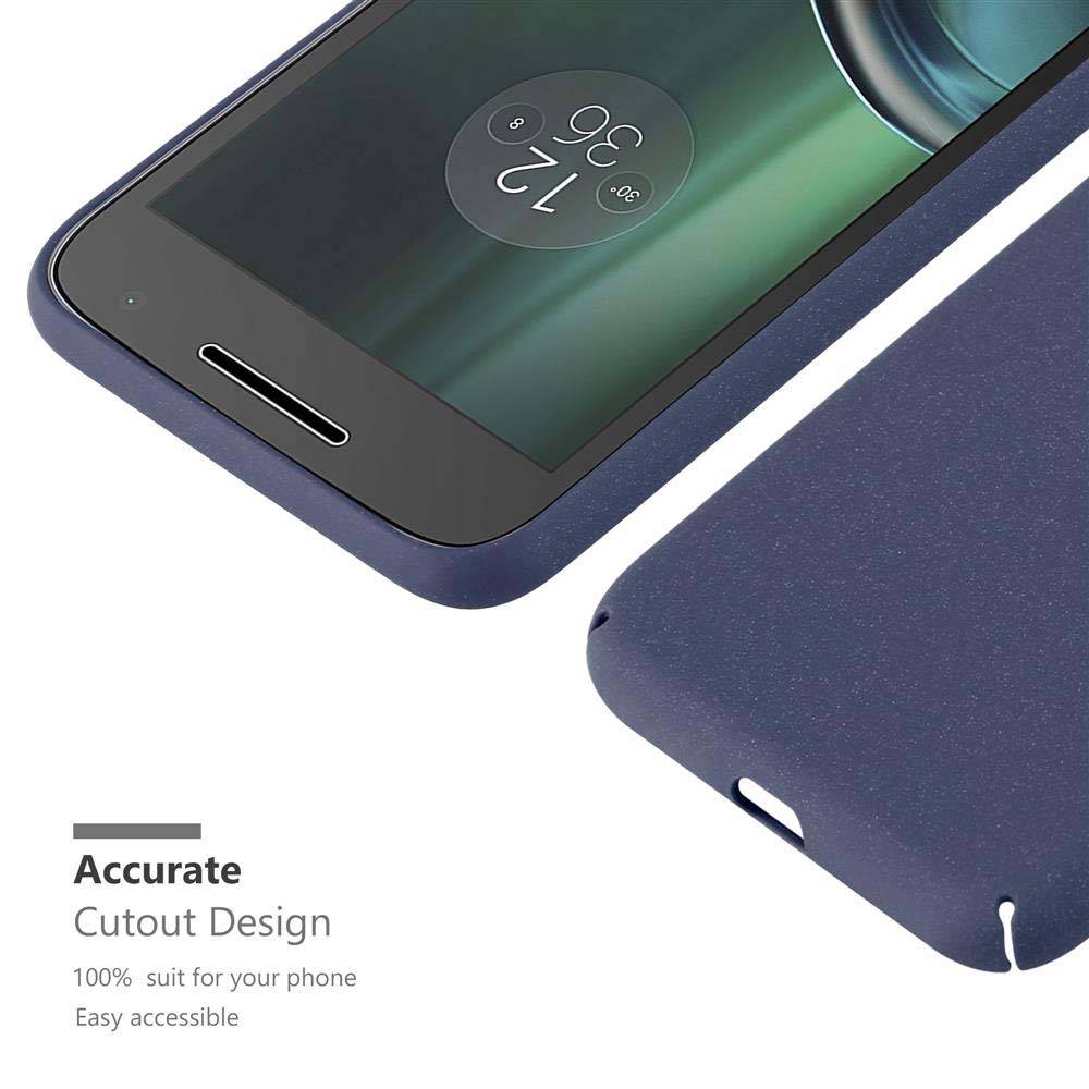 Cadorabo Schutzhülle für Motorola MOTO Z PLAY Hülle in Blau Etui Hard Case Handyhülle Cover