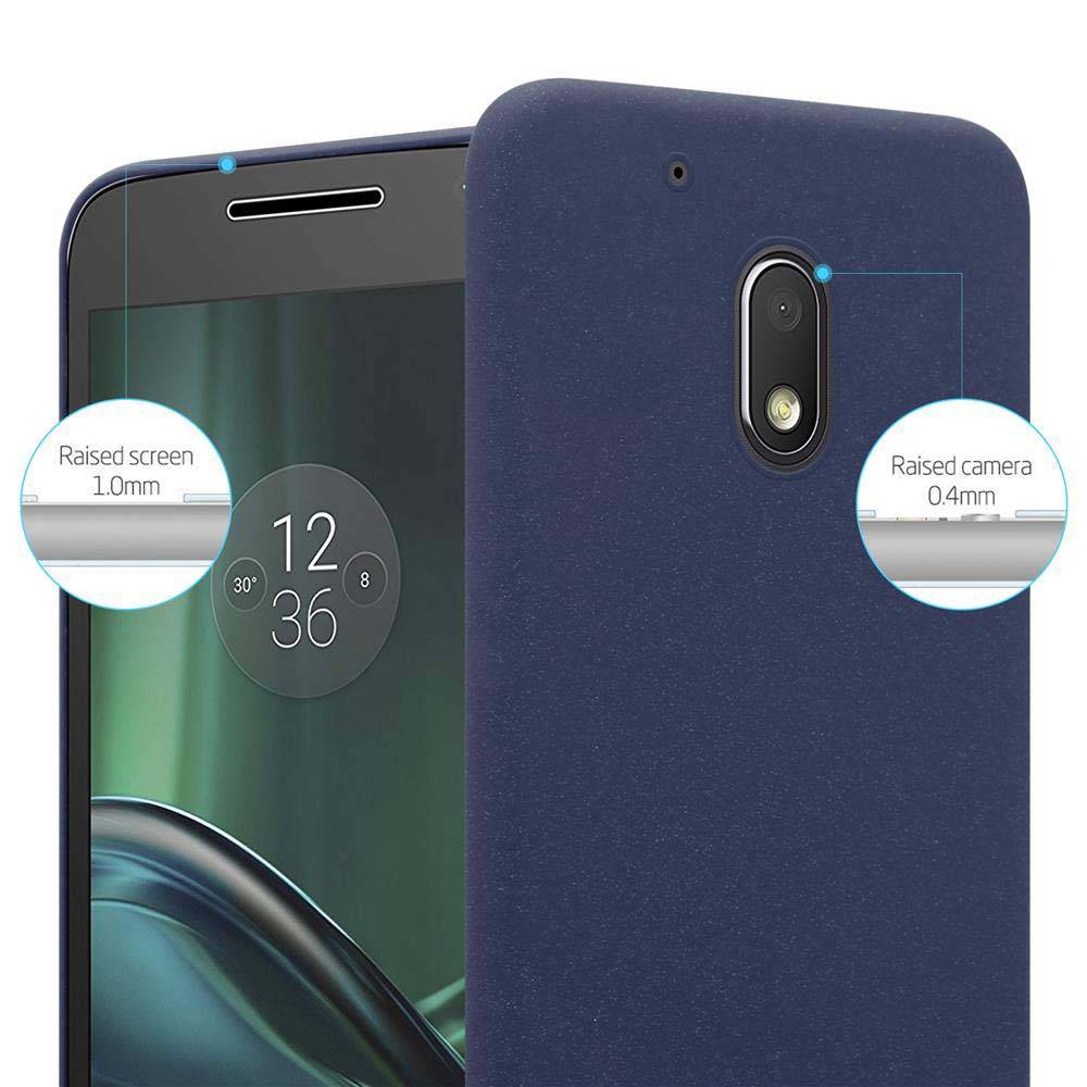 Cadorabo Schutzhülle für Motorola MOTO Z PLAY Hülle in Blau Etui Hard Case Handyhülle Cover