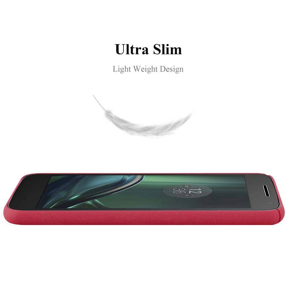 Cadorabo Schutzhülle für Motorola MOTO Z PLAY Hülle in Rot Etui Hard Case Handyhülle Cover