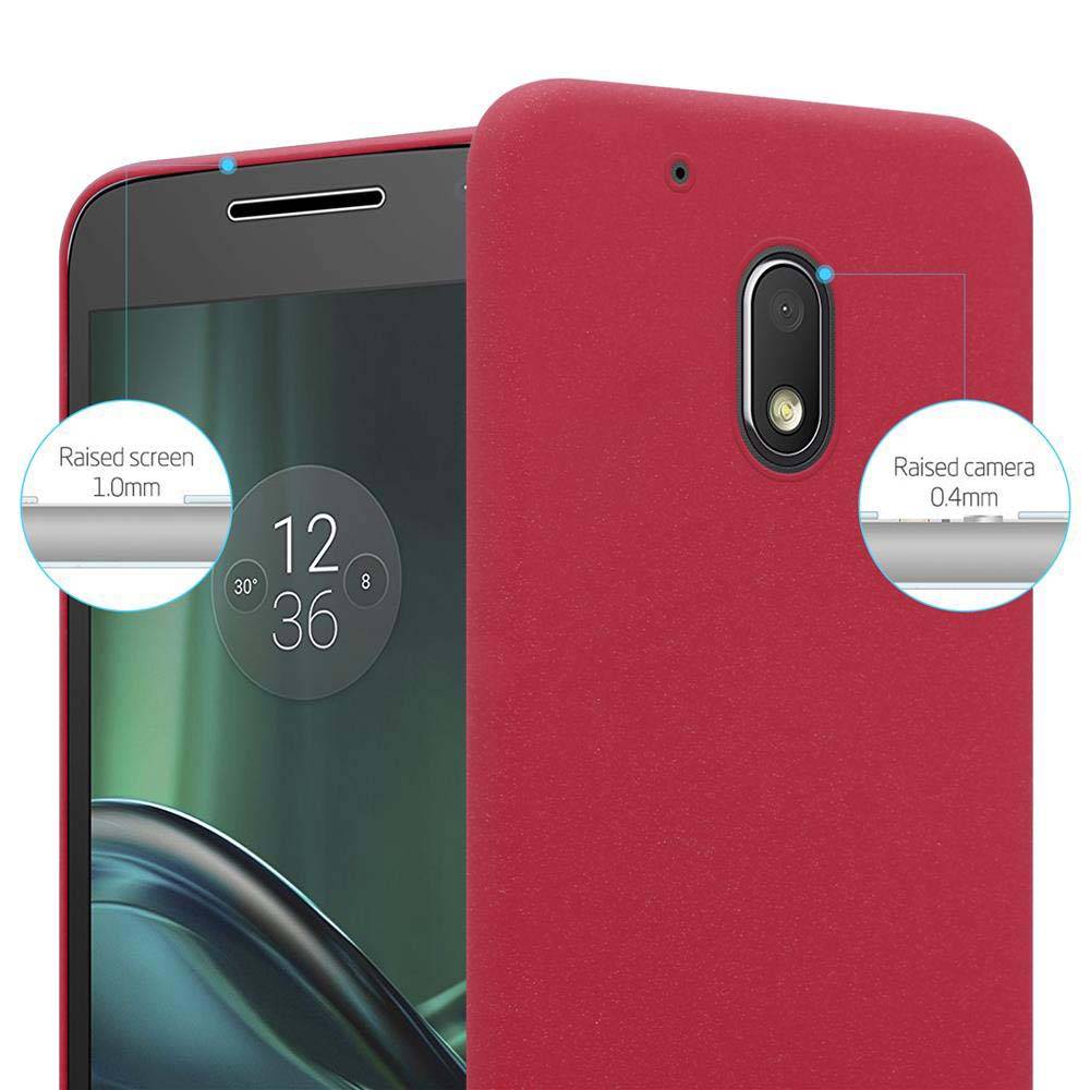 Cadorabo Schutzhülle für Motorola MOTO Z PLAY Hülle in Rot Etui Hard Case Handyhülle Cover