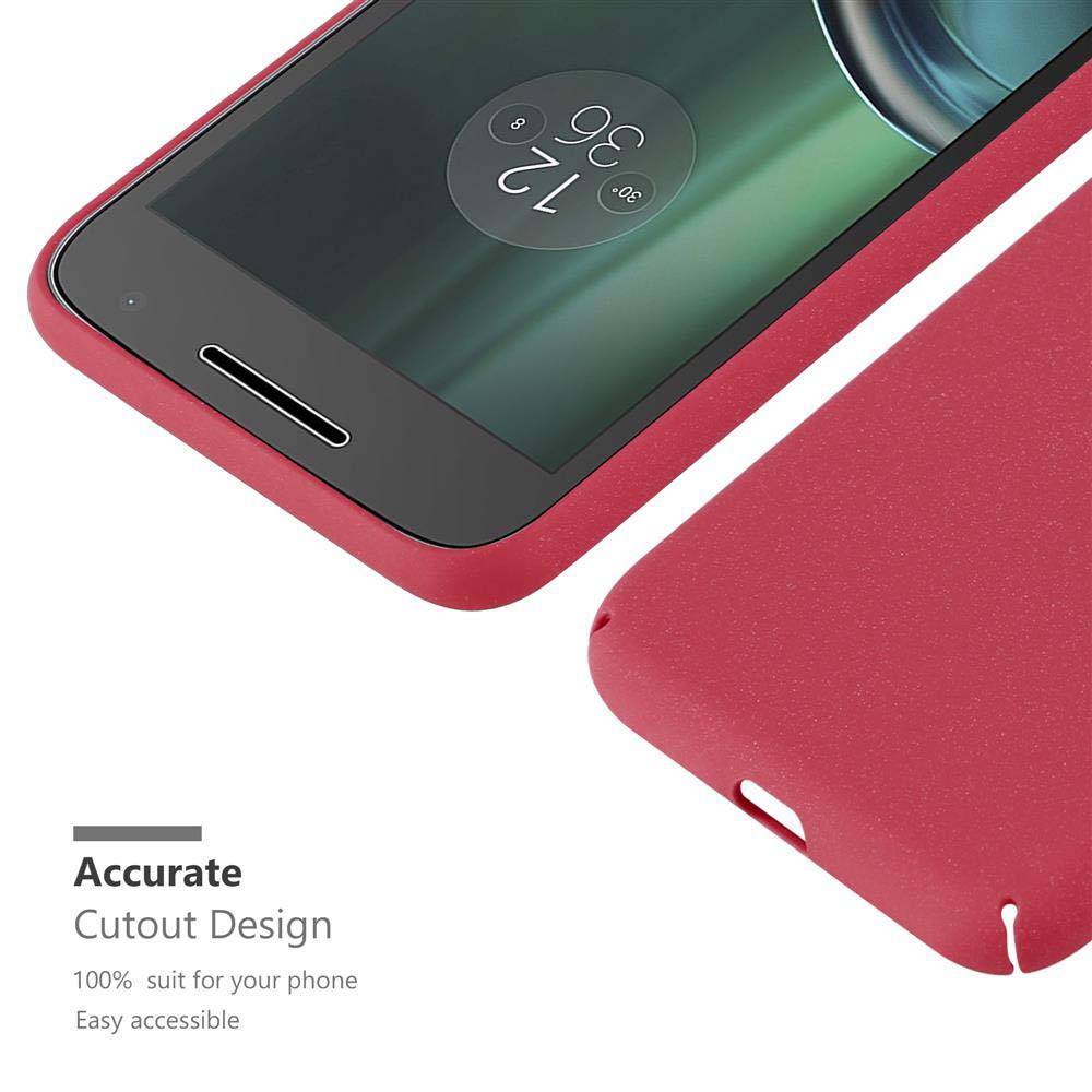 Cadorabo Schutzhülle für Motorola MOTO Z PLAY Hülle in Rot Etui Hard Case Handyhülle Cover