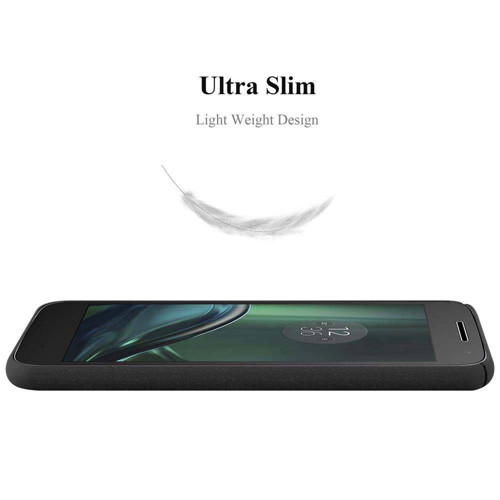 Cadorabo Schutzhülle für Motorola MOTO Z PLAY Hülle in Schwarz Etui Hard Case Handyhülle Cover