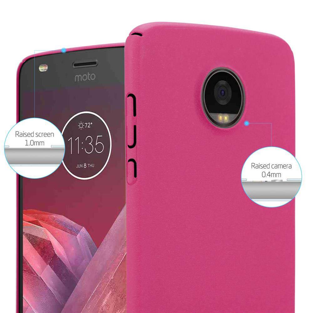 Cadorabo Schutzhülle für Motorola MOTO Z2 PLAY / Z2 FORCE Hülle in Pink Etui Hard Case Handyhülle Cover