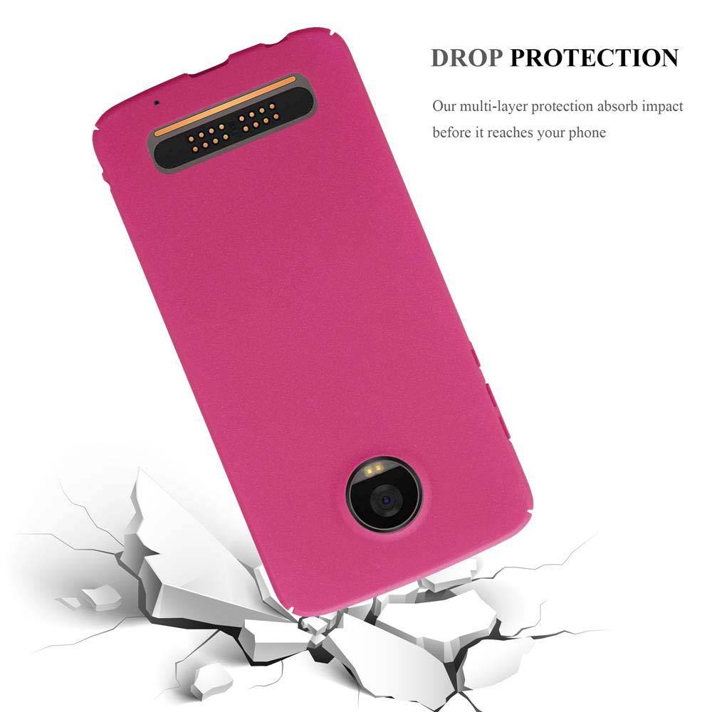 Cadorabo Schutzhülle für Motorola MOTO Z2 PLAY / Z2 FORCE Hülle in Pink Etui Hard Case Handyhülle Cover