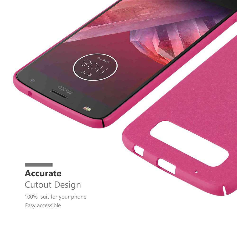 Cadorabo Schutzhülle für Motorola MOTO Z2 PLAY / Z2 FORCE Hülle in Pink Etui Hard Case Handyhülle Cover