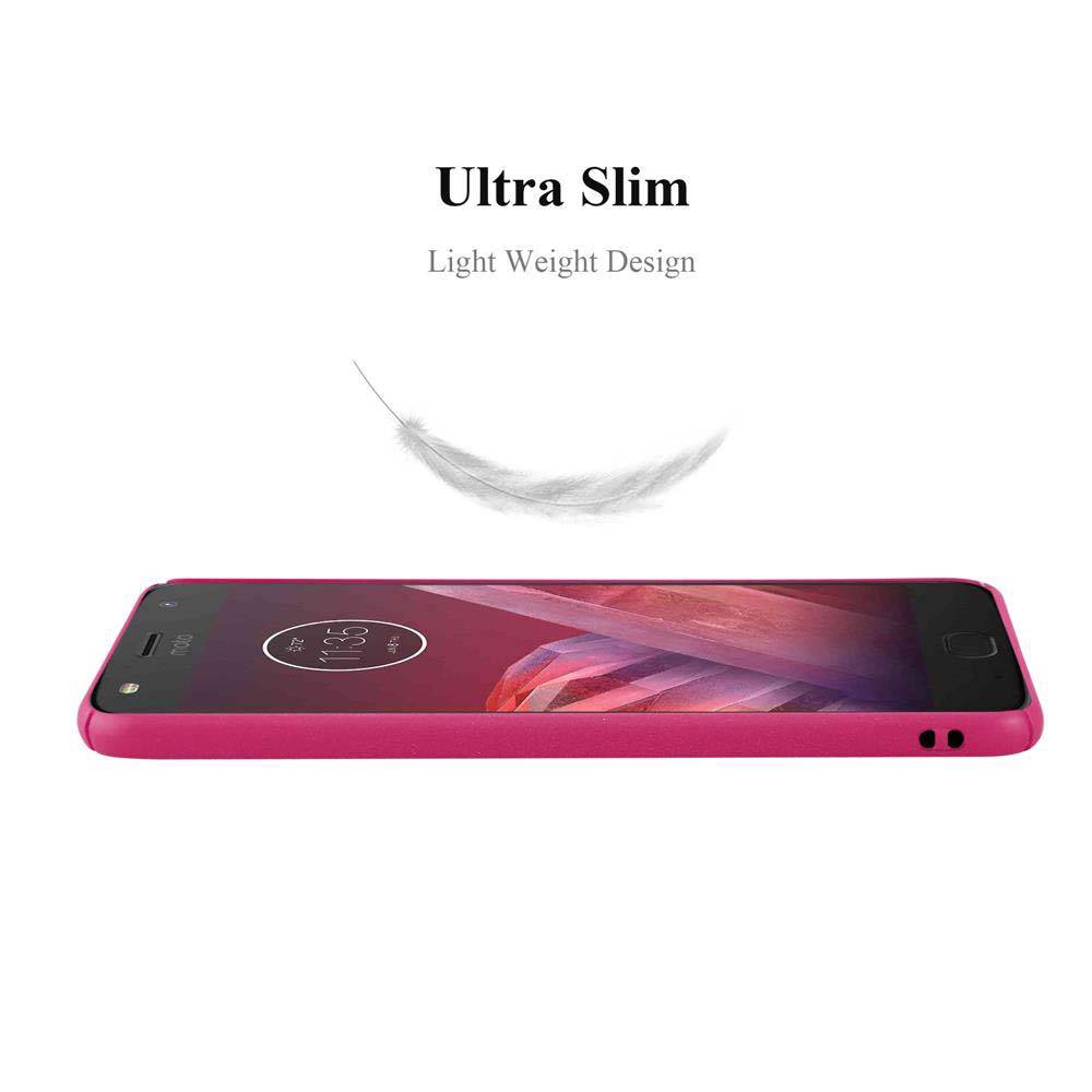 Cadorabo Schutzhülle für Motorola MOTO Z2 PLAY / Z2 FORCE Hülle in Pink Etui Hard Case Handyhülle Cover