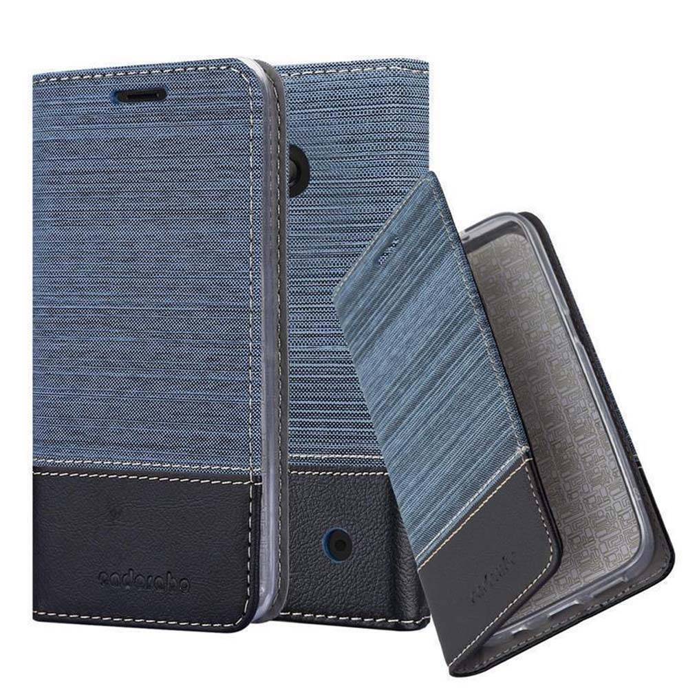 Cadorabo Hülle für Nokia Lumia 550 Schutzhülle in Blau Handy Hülle Etui Book Case Cover