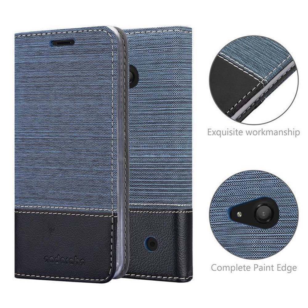 Cadorabo Hülle für Nokia Lumia 550 Schutzhülle in Blau Handy Hülle Etui Book Case Cover