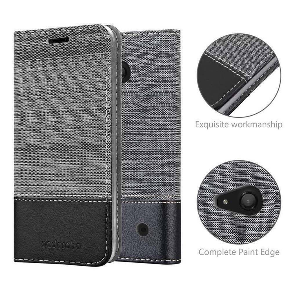 Cadorabo Hülle für Nokia Lumia 550 Schutzhülle in Grau Handy Hülle Etui Book Case Cover