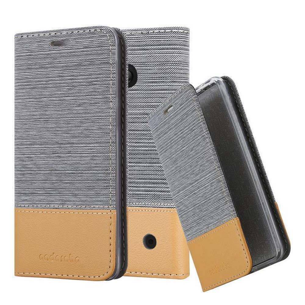Cadorabo Hülle für Nokia Lumia 550 Schutzhülle in Grau Handy Hülle Etui Book Case Cover