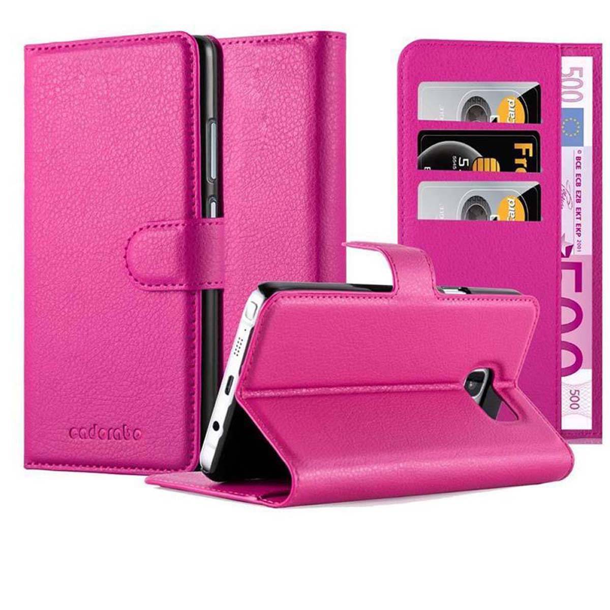 Cadorabo Hülle für Samsung Galaxy NOTE 5 Schutz Hülle in Pink Handyhülle Etui Case Cover Magnetverschluss
