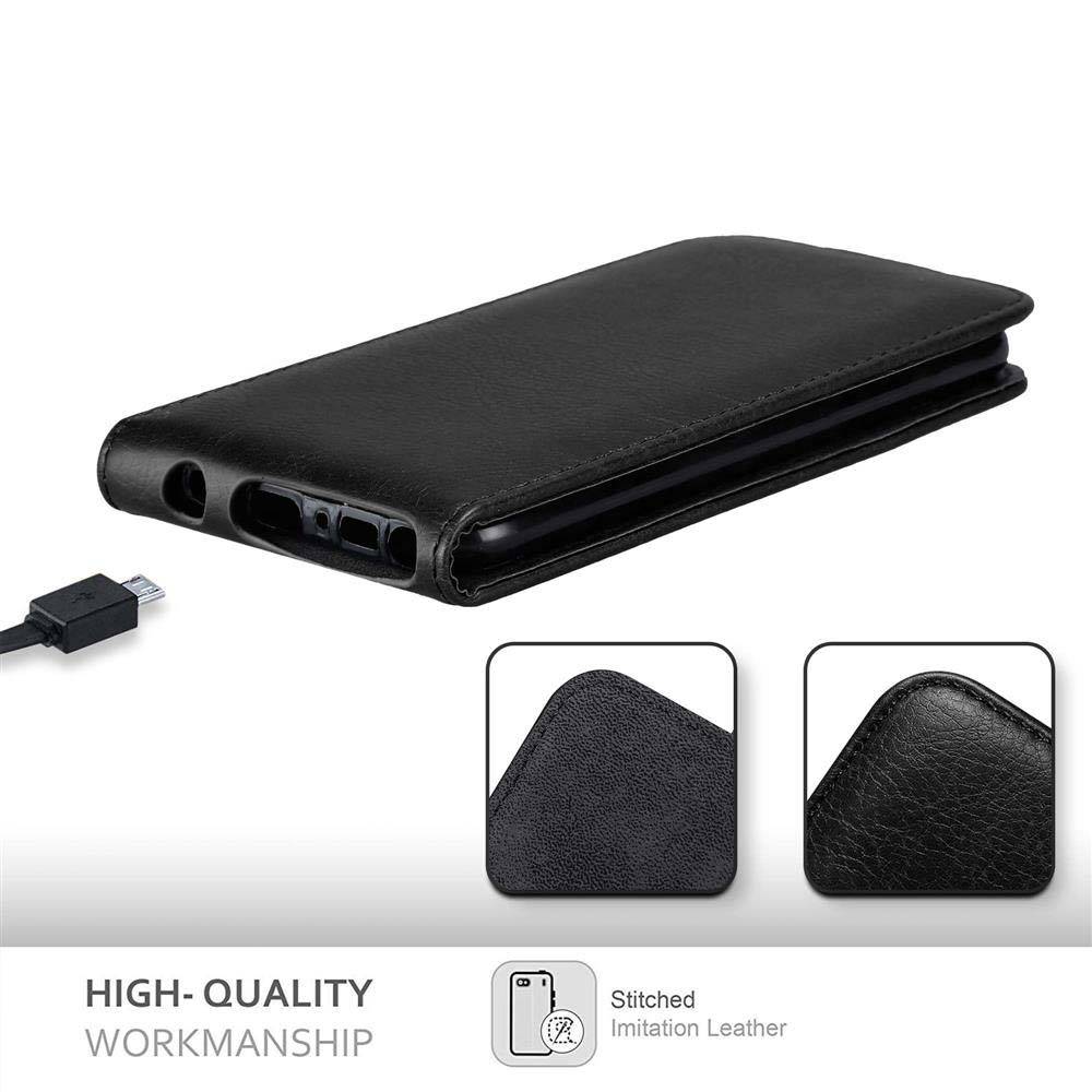 Cadorabo Hülle für Samsung Galaxy NOTE 9 Schutz Hülle in Schwarz Flip Etui Handyhülle Case Cover