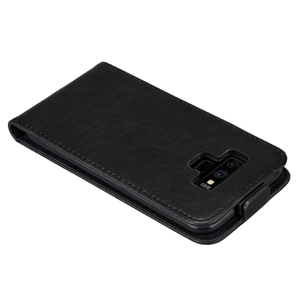 Cadorabo Hülle für Samsung Galaxy NOTE 9 Schutz Hülle in Schwarz Flip Etui Handyhülle Case Cover