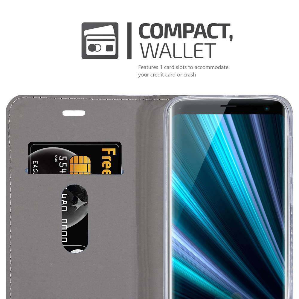 Cadorabo Hülle für Sony Xperia XZ3 Schutzhülle in Grau Handy Hülle Etui Book Case Cover