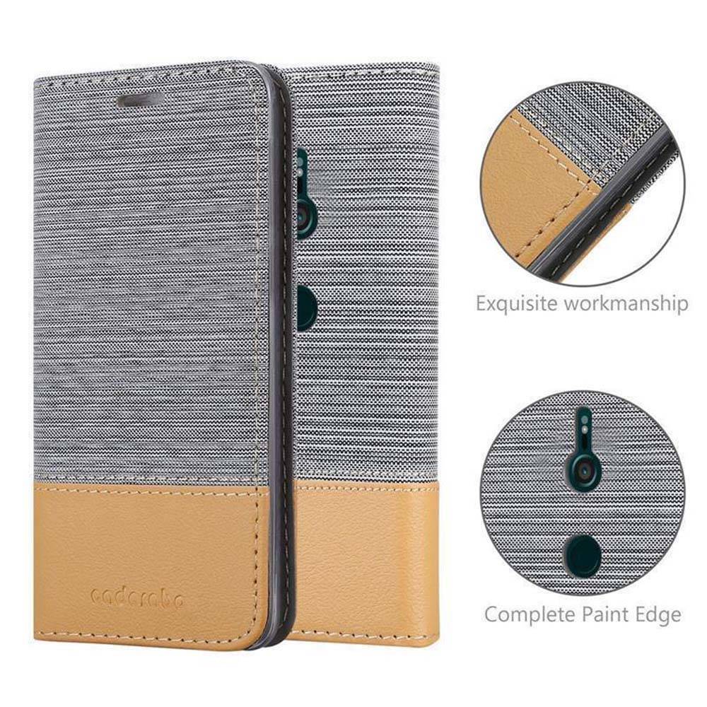 Cadorabo Hülle für Sony Xperia XZ3 Schutzhülle in Grau Handy Hülle Etui Book Case Cover