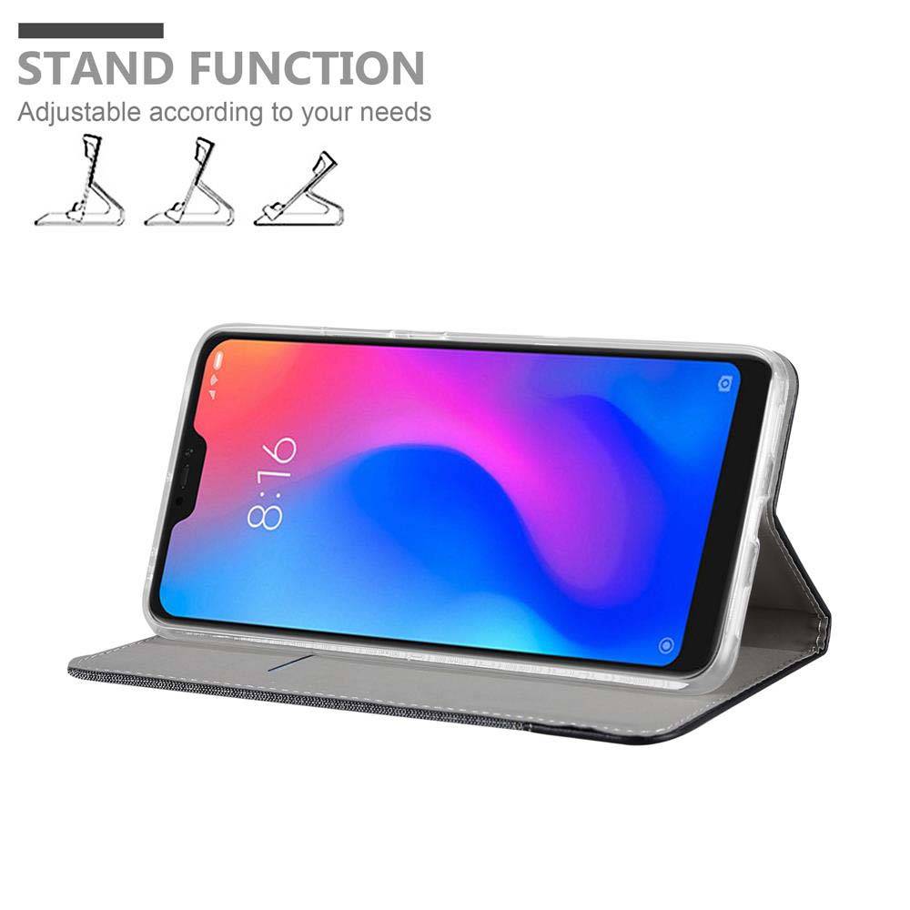 Cadorabo Hülle für Xiaomi Mi A2 LITE / RedMi 6 PRO Schutzhülle in Grau Handy Hülle Etui Book Case Cover