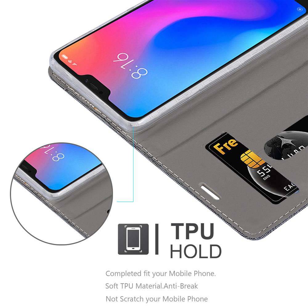 Cadorabo Hülle für Xiaomi Mi A2 LITE / RedMi 6 PRO Schutzhülle in Grau Handy Hülle Etui Book Case Cover
