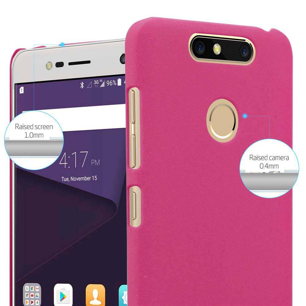 Cadorabo Schutzhülle für ZTE Blade V8 MINI Hülle in Pink Etui Hard Case Handyhülle Cover