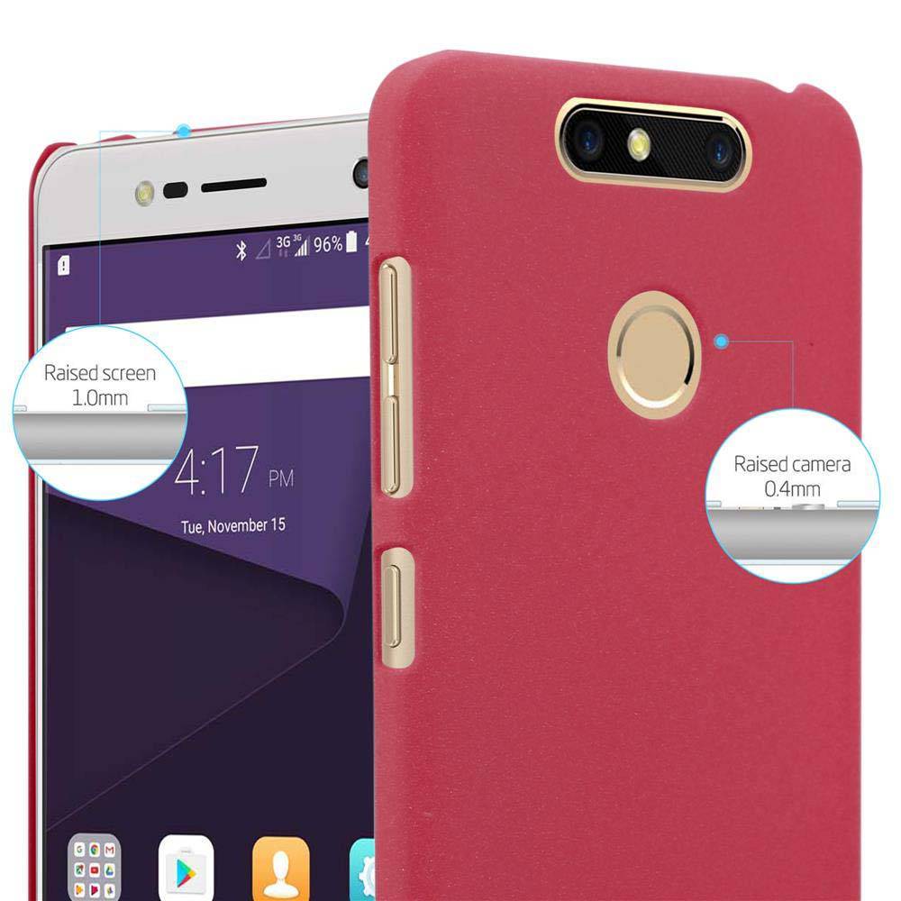 Cadorabo Schutzhülle für ZTE Blade V8 MINI Hülle in Rot Etui Hard Case Handyhülle Cover