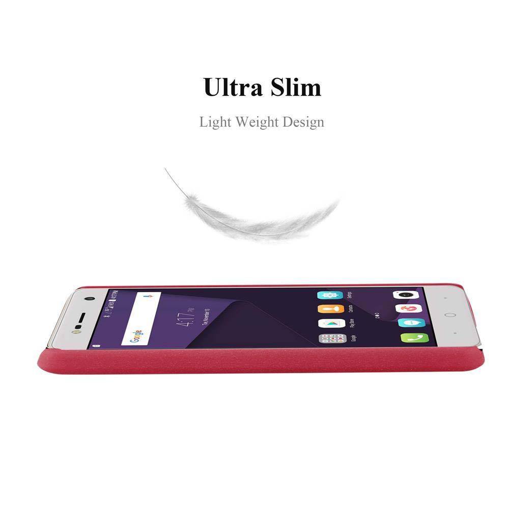 Cadorabo Schutzhülle für ZTE Blade V8 MINI Hülle in Rot Etui Hard Case Handyhülle Cover