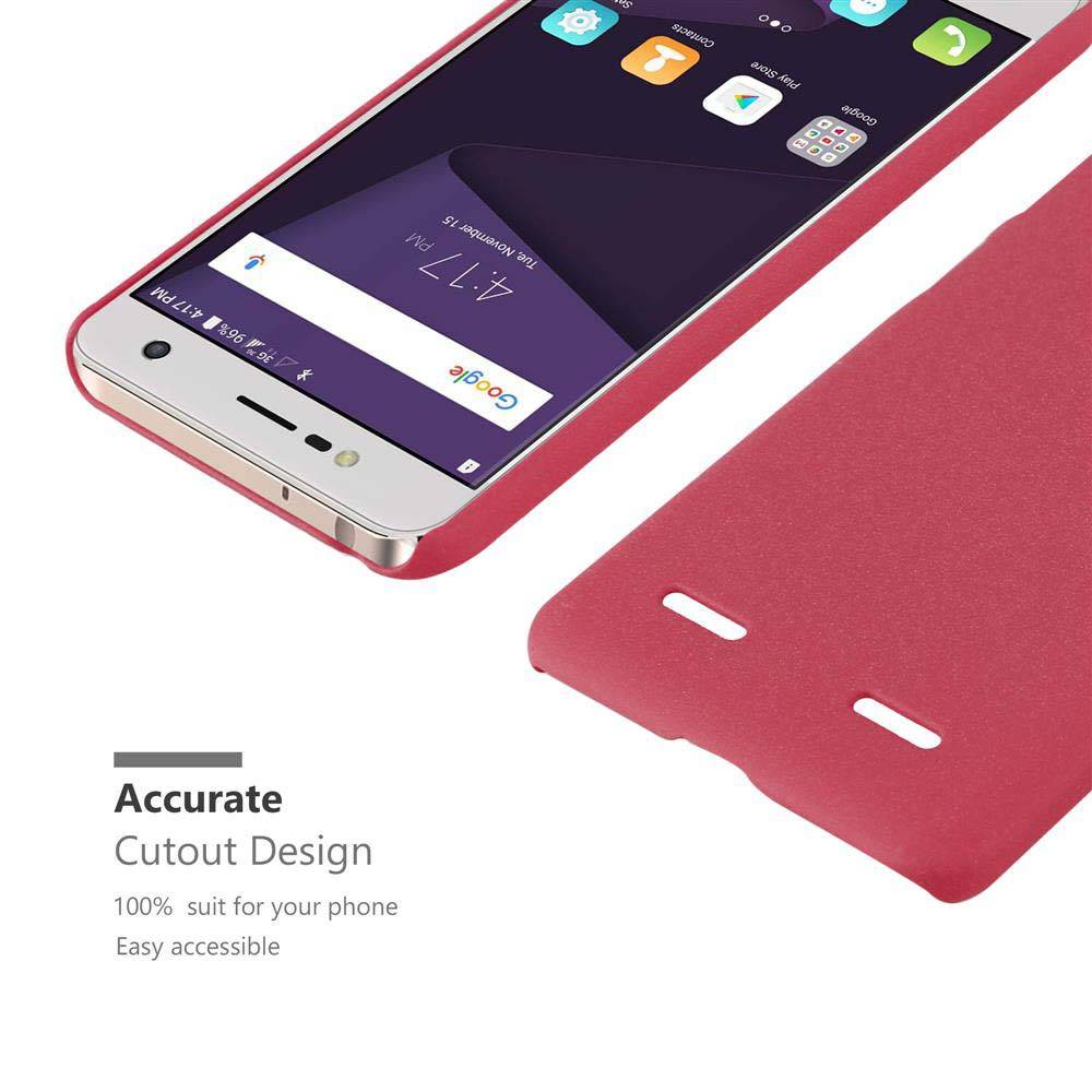 Cadorabo Schutzhülle für ZTE Blade V8 MINI Hülle in Rot Etui Hard Case Handyhülle Cover